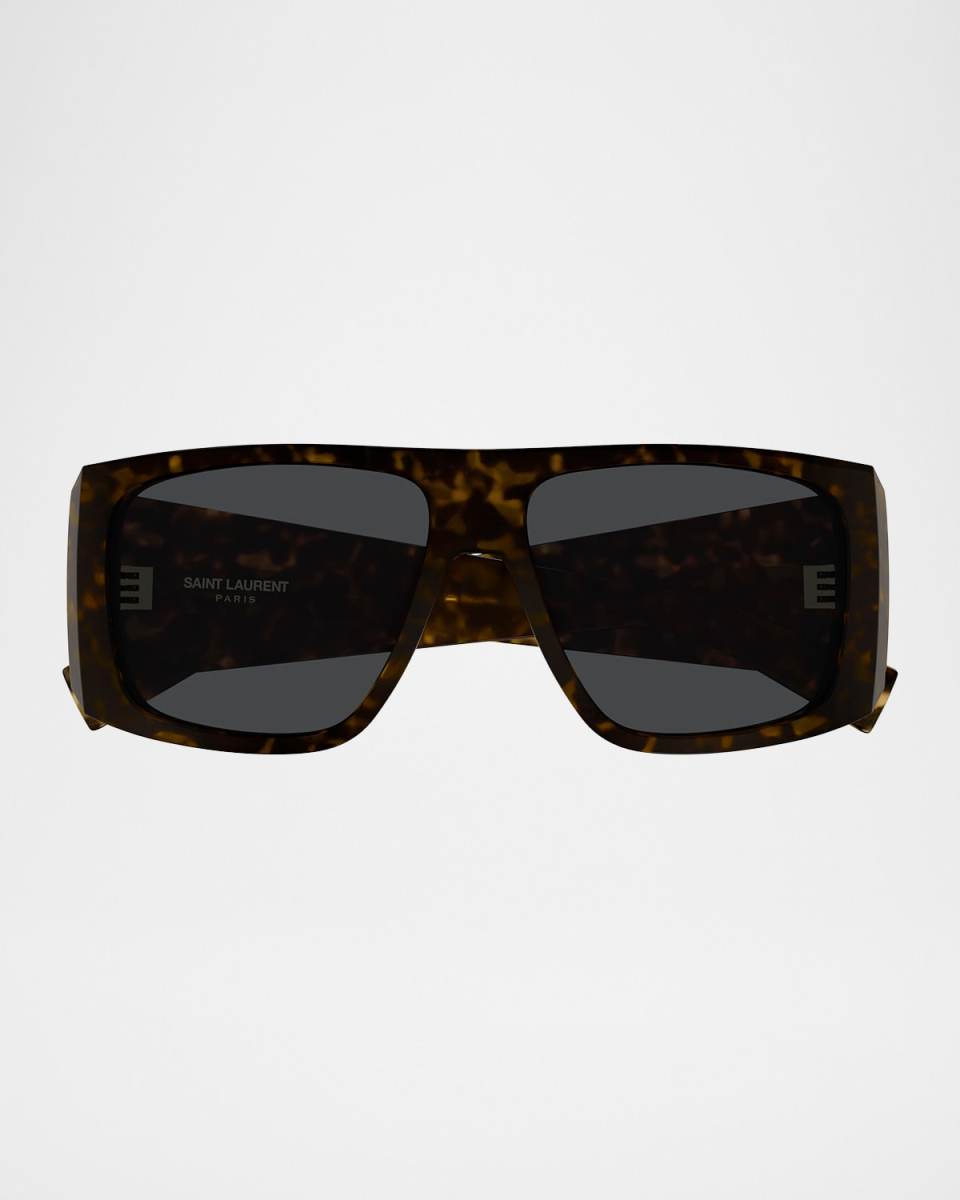 57mm Acetate Semi-Shield Sunglasses